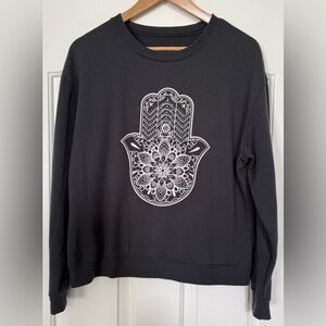 🪬Miken Flow Hamsa WM Sweatshirt “Create Your Own Path” Black L 🪬